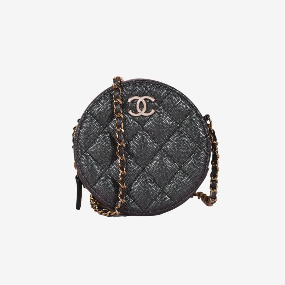 Chanel Round Clutch Chain Iridescent