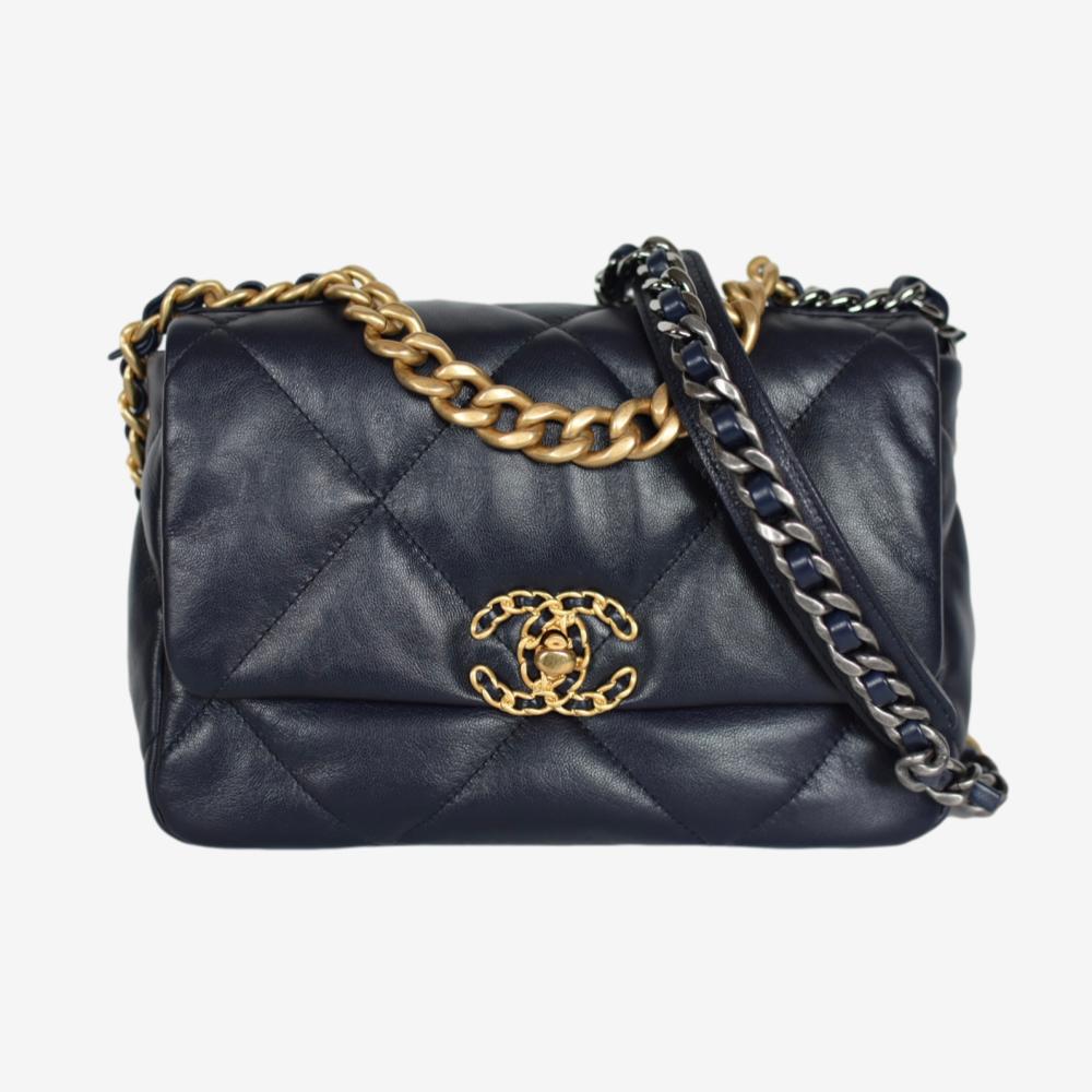 Chanel 19 Flap Bag Navy Small
