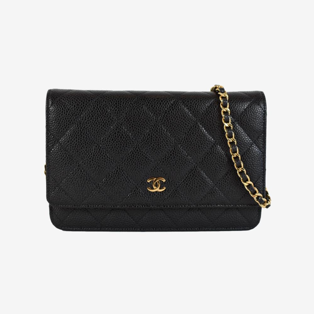 Chanel Classic Wallet On Chain WOC Caviar