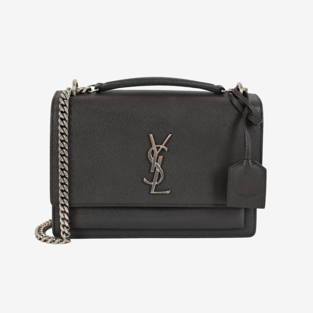 Saint Laurent Sunset Medium Chain bag Grey