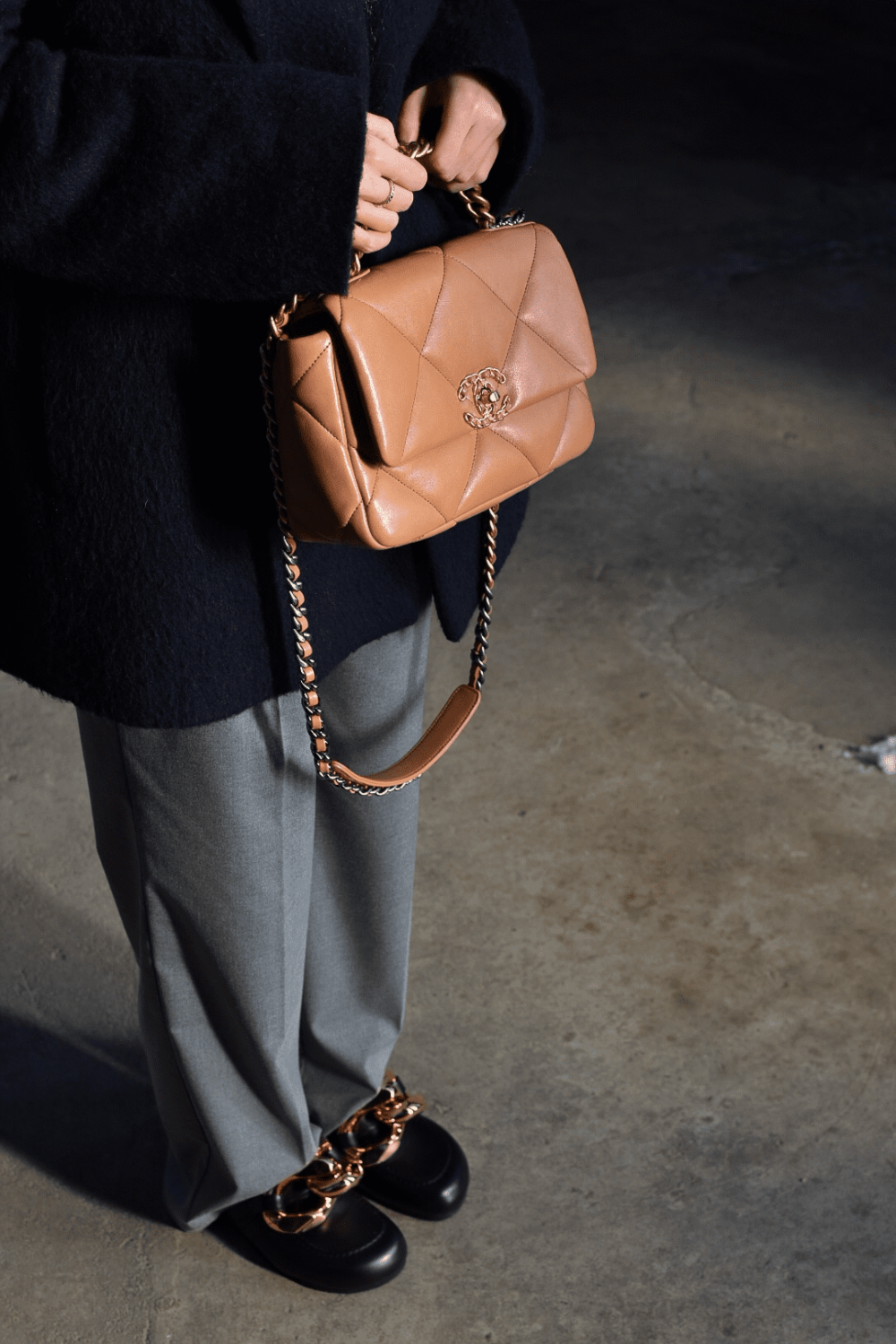 Chanel 19 Small Flap bag Caramel 21P