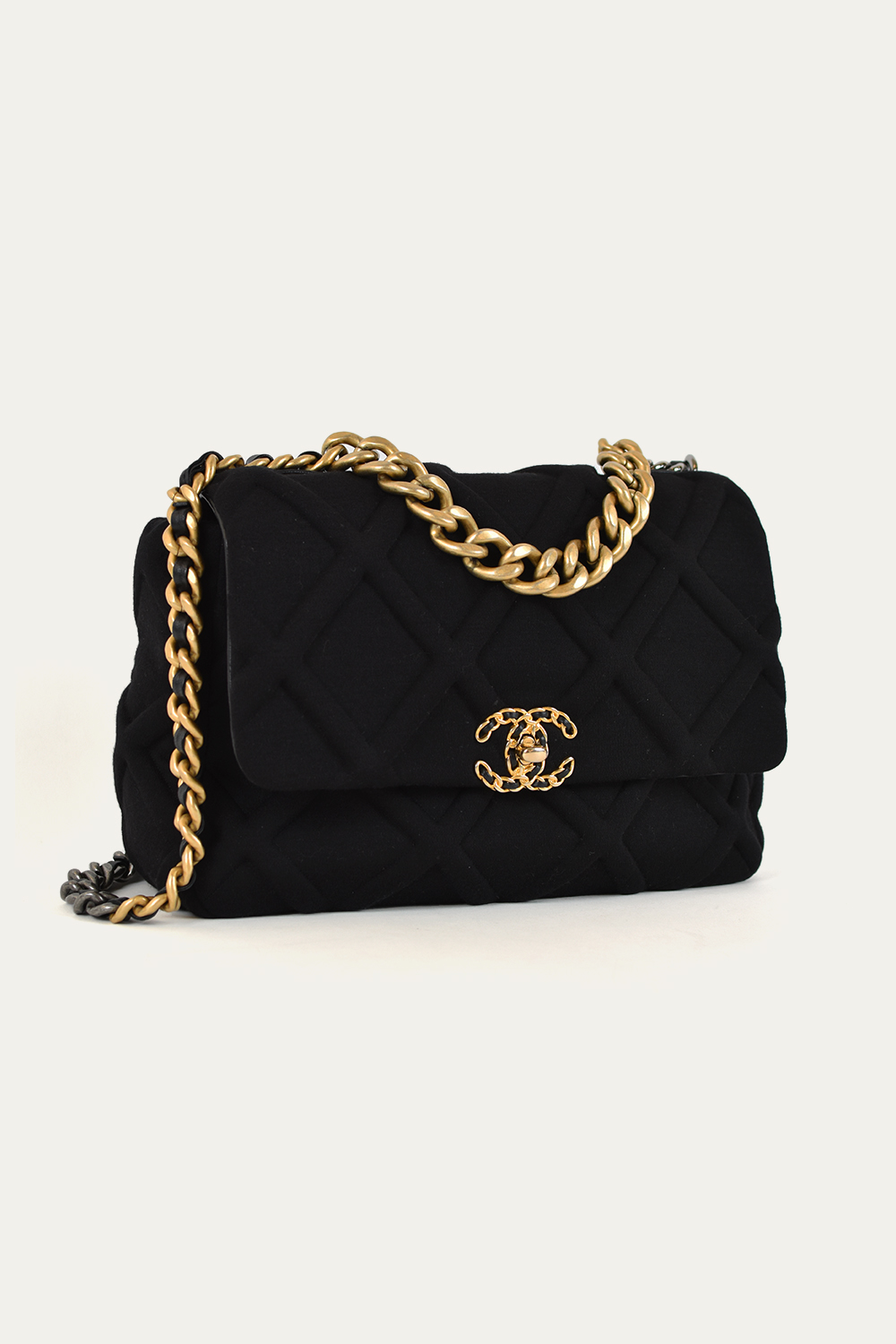 Chanel 19 Large Flap bag Black Fabric