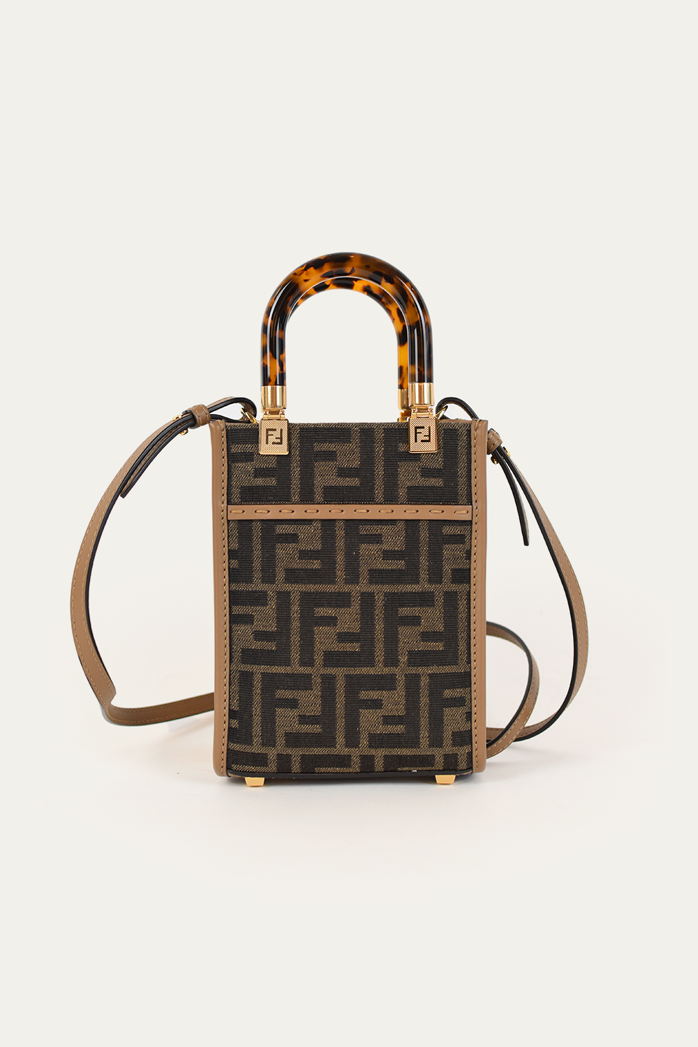 Fendi Mini Sunshine Shopper FF fabric