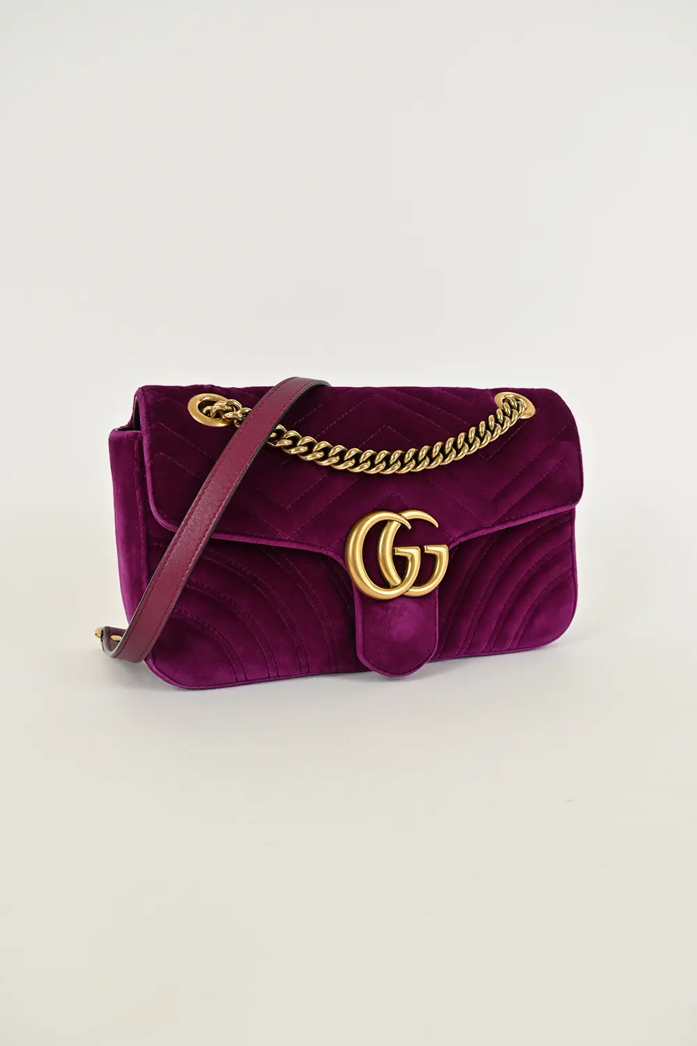 Gucci GG Marmont Small Fuchsia Velvet