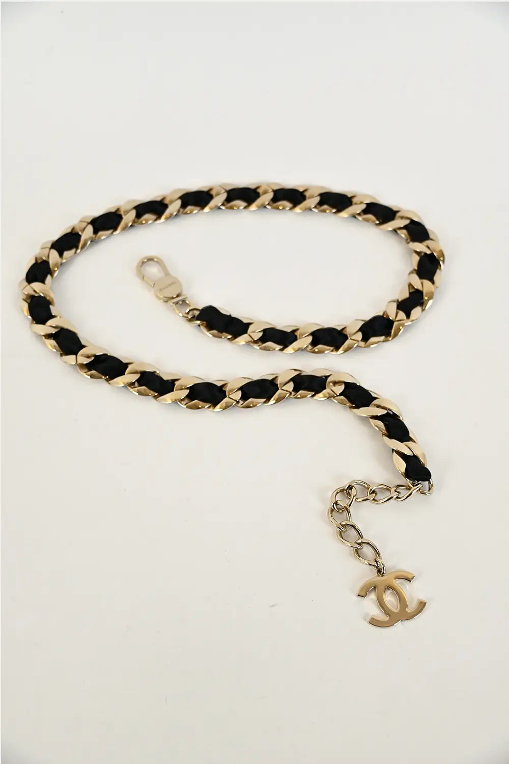 Chanel CC Belt Metal Satin