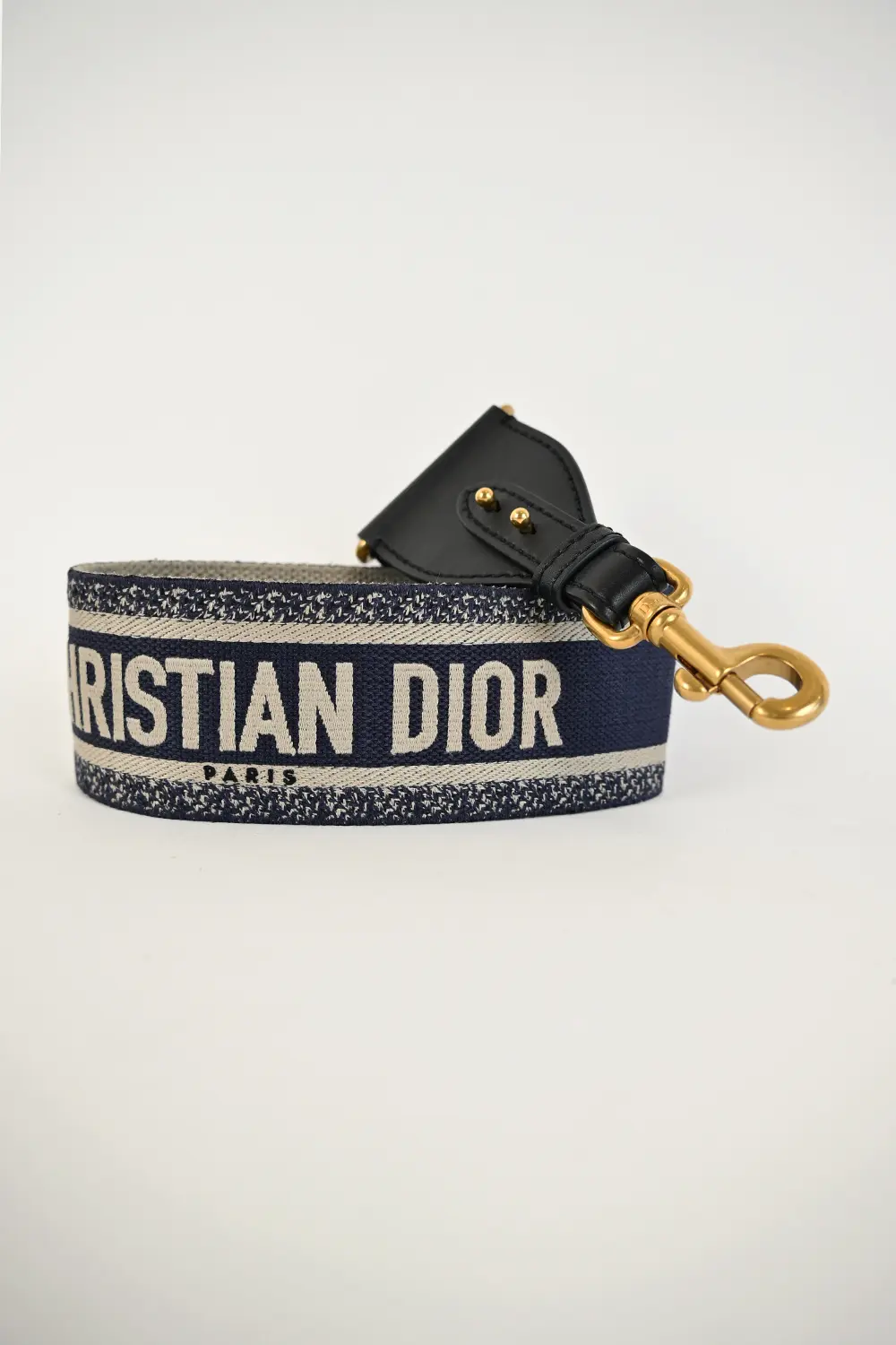 Dior Guitar Strap Embroidery Blue