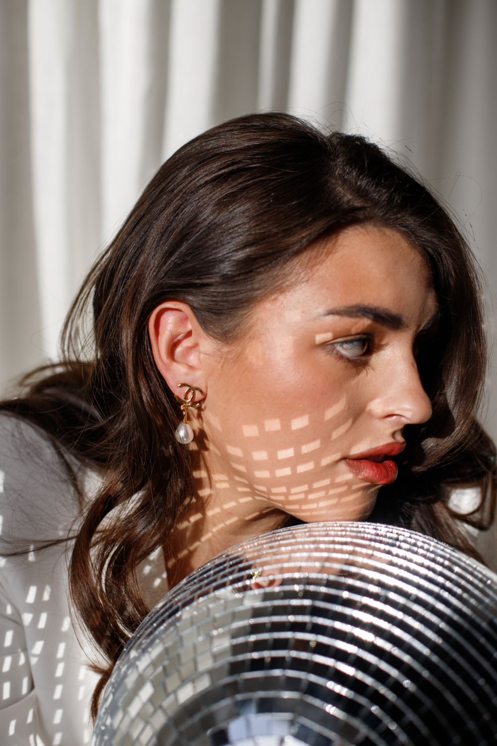 Chanel CC Pearl Drop Earrings A23 A