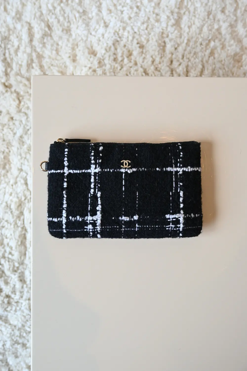 Chanel Tweed Pouch Clutch