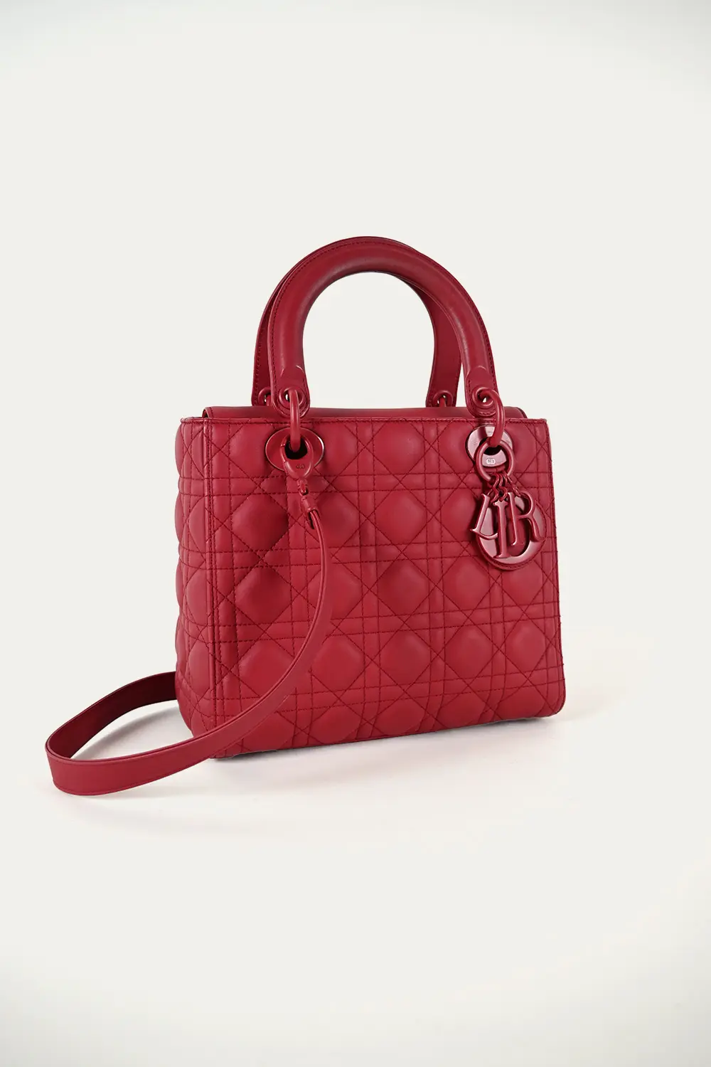 Dior Lady Dior Medium Ultramatte Red