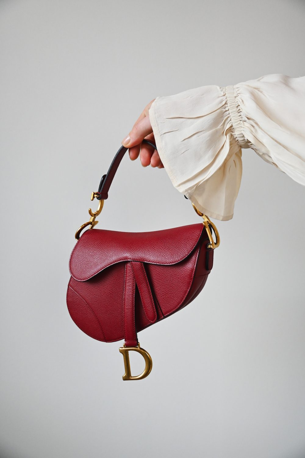 Dior Mini Saddle bag | deep red
