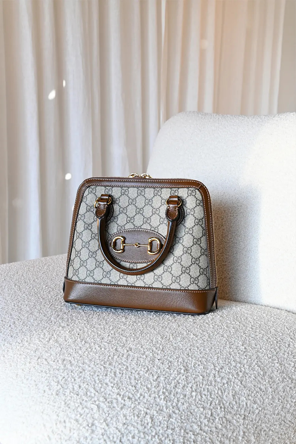 Gucci GG Supreme Horsebit small shoulder bag