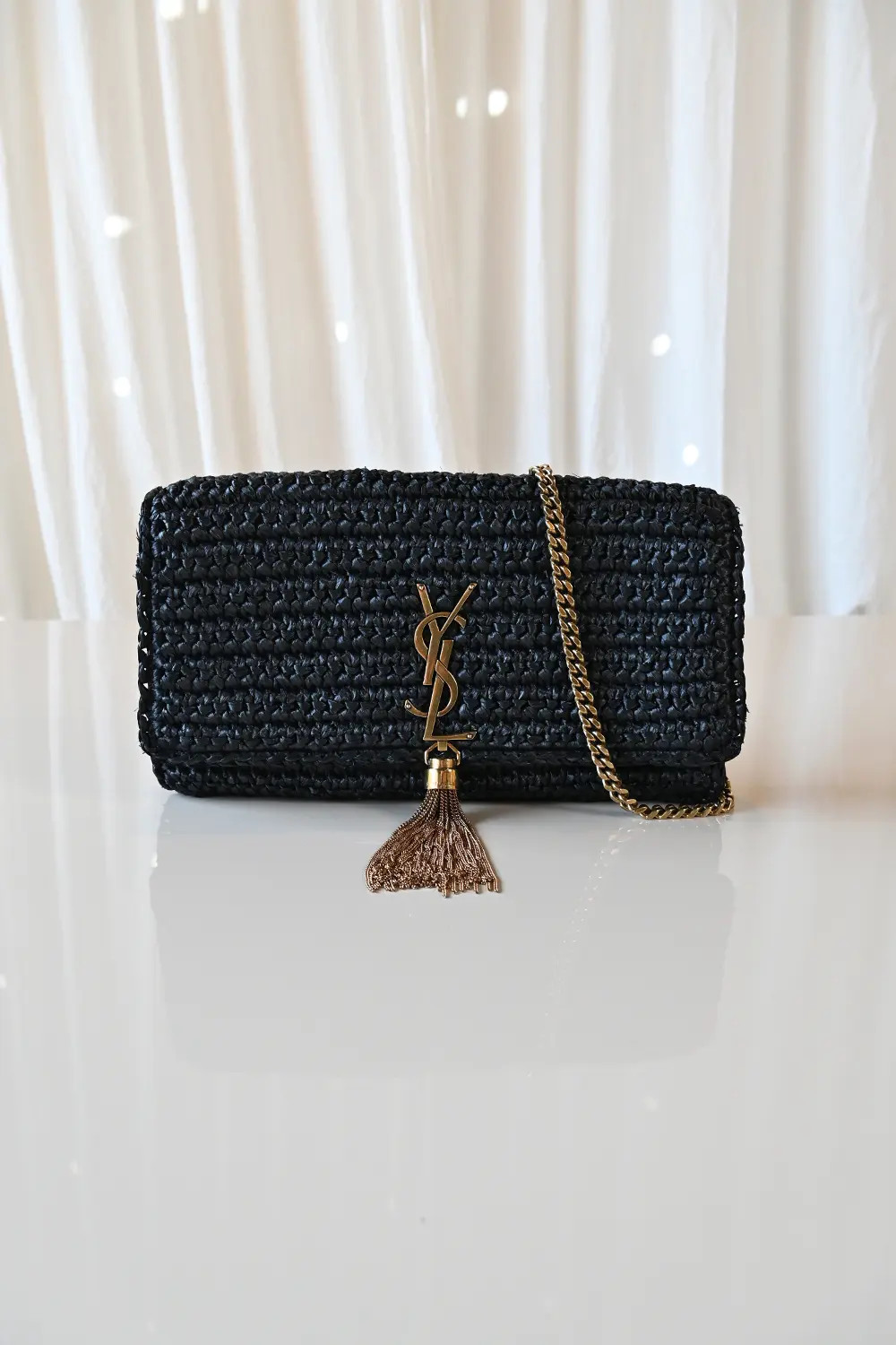 Saint Laurent Kate 99 Raffia bag