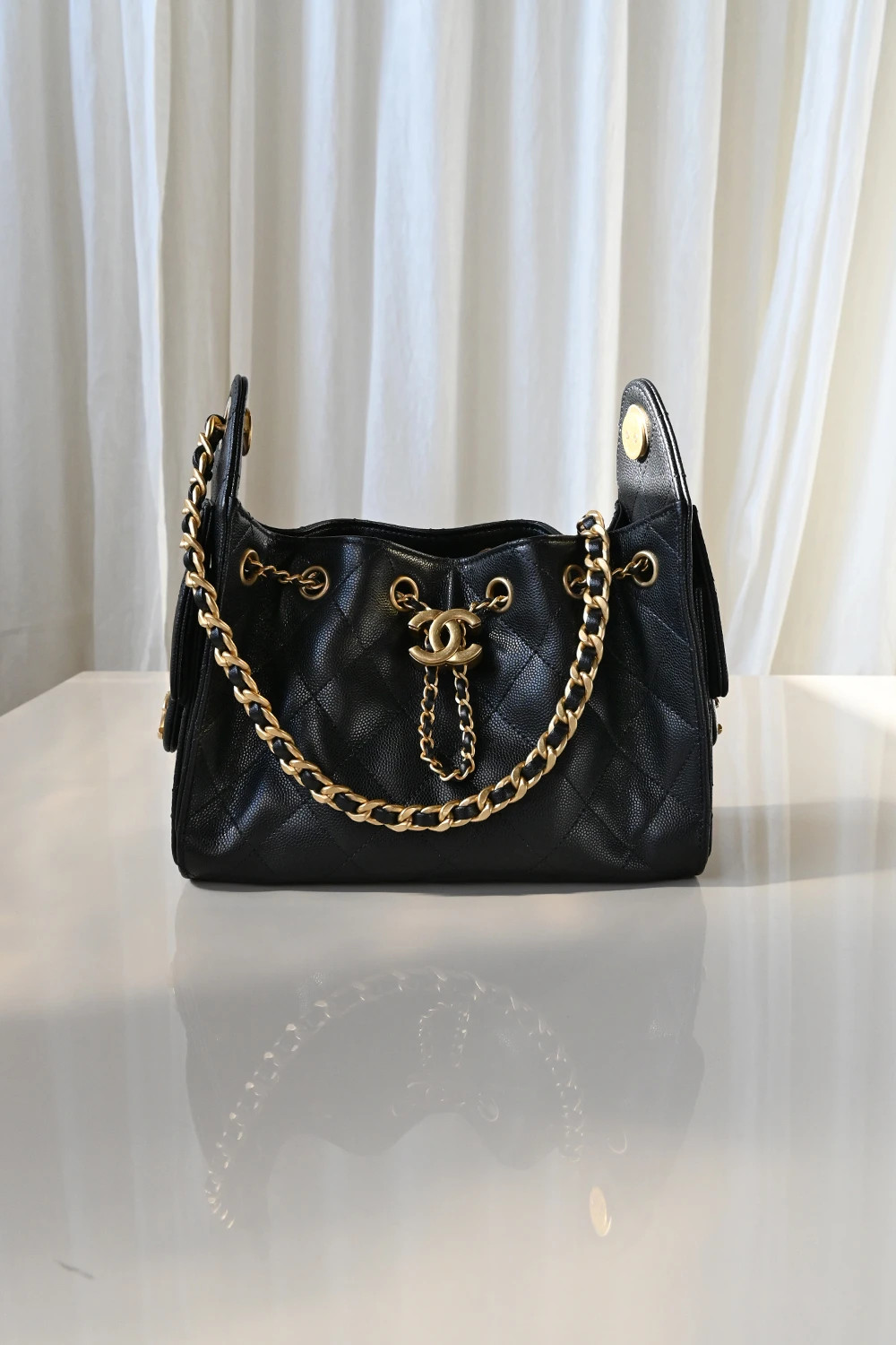 Chanel 25 Mini Hobo Black