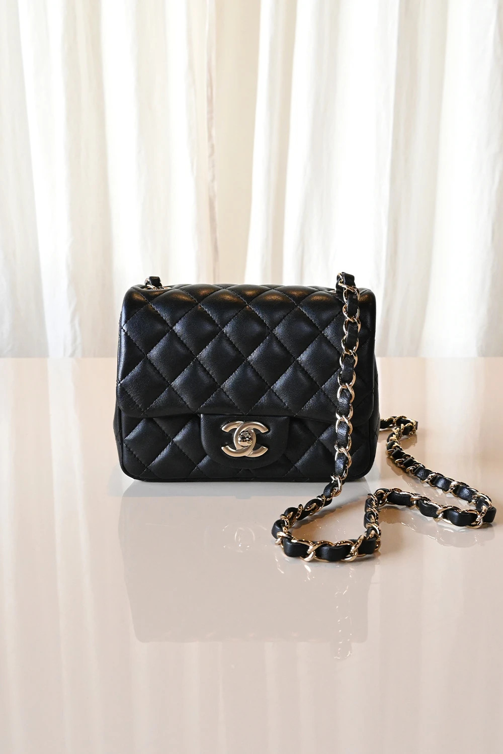 Chanel Mini Square flap bag | black