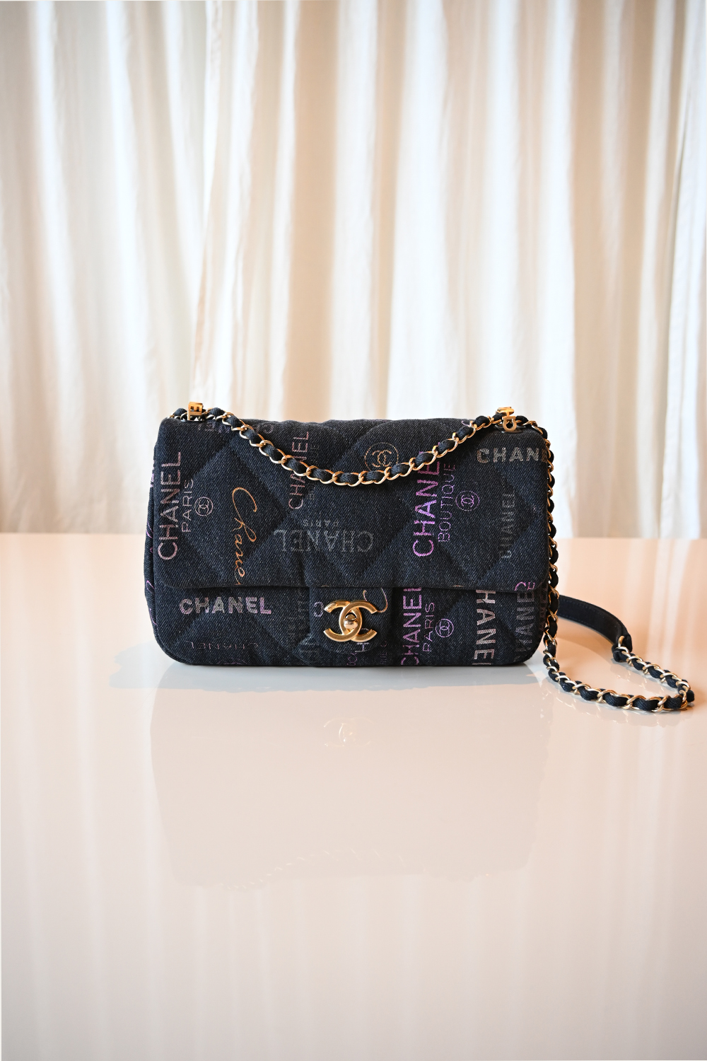Chanel Mood Medium flap bag | Black Denim