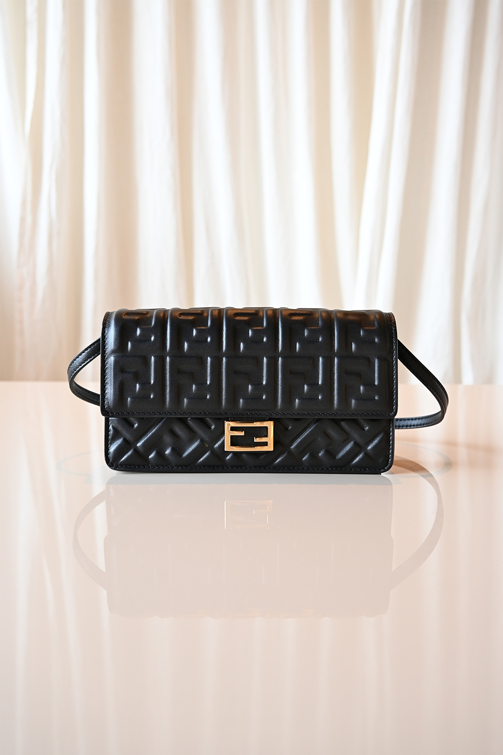 Fendi Wallet On Chain Baguette | Black