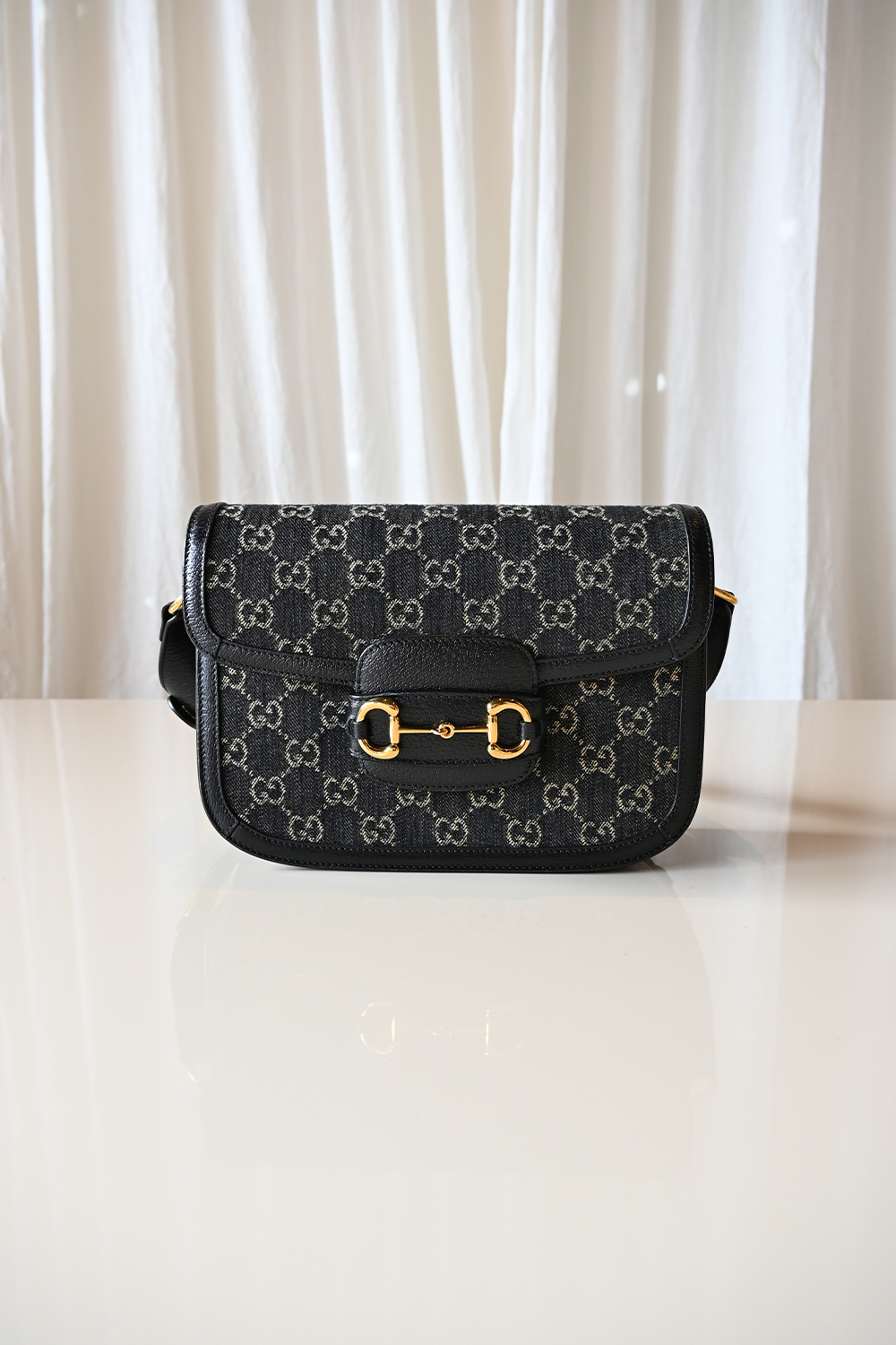 Gucci Horsebit 1955 bag | black denim