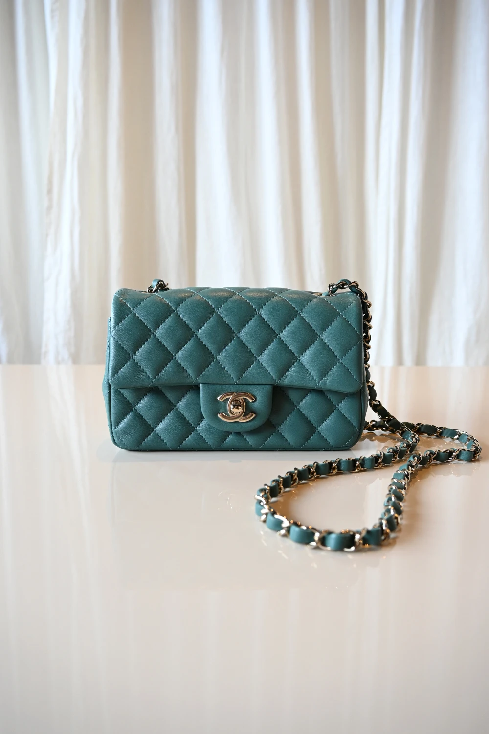 Chanel Mini Rectangular flap bag | green
