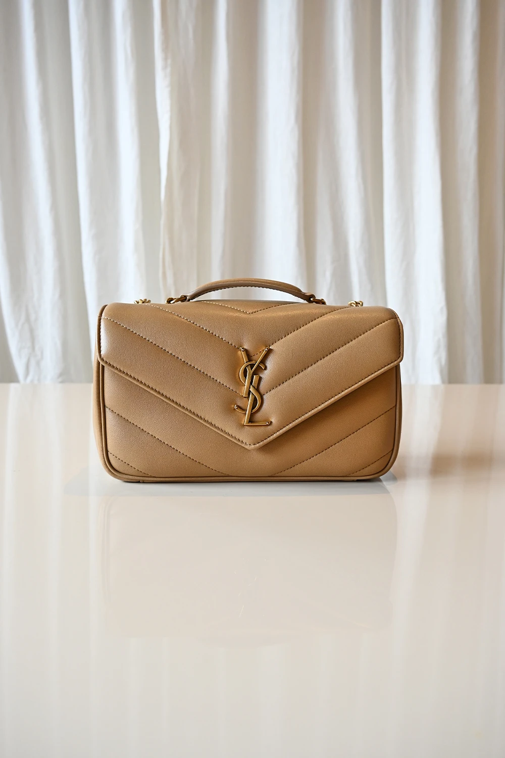 Saint Laurent Loulou small bag | natural tan