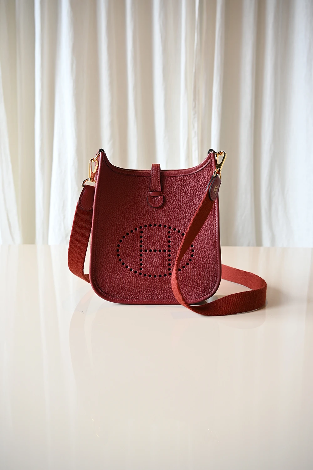 Hermès Mini Evelyne 16 | rouge H